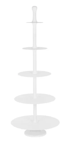 Outlet Bizzotto ALZATA 5P DECORATIVA RIDHI BIANCO H159