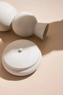 Discount Bizzotto BOTTIGLIA DECORATIVA RIDHI BIANCO H32,5