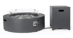 Clearance Bizzotto CAMINO A GAS WOLKE GRIGIO SCURO D104