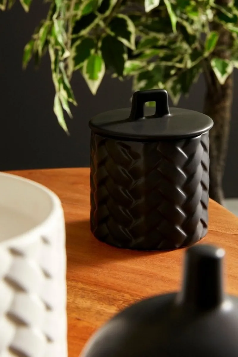 Sale Bizzotto CANDELA C-COPERCHIO TWINE NERO Ø9,5