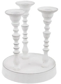 Bizzotto CANDELABRO KYLIE 3F BIANCO C-BASE H18