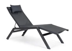 Hot Bizzotto CHAISE LONGUE IN ALLUMINIO ANTRACITE JX55 - KRION