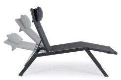 Hot Bizzotto CHAISE LONGUE IN ALLUMINIO ANTRACITE JX55 - KRION