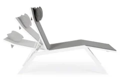 Outlet Bizzotto CHAISE LONGUE IN ALLUMINIO BIANCO JX11 - KRION