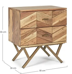 Online Bizzotto COMODINO IN LEGNO - RAIDA