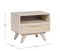 Discount Bizzotto COMODINO IN LEGNO - SAHANA
