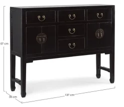 Online Bizzotto CONSOLLE IN LEGNO NERO - JINAN