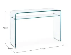 Outlet Bizzotto CONSOLLE IN VETRO 110X35 - IRIDE