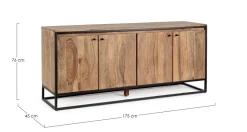 Online Bizzotto CREDENZA 4 ANTE IN LEGNO SHEESHAM - NARTAN