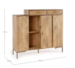 Bizzotto CREDENZA ALTA IN LEGNO - JAIDEV