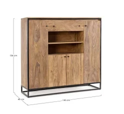 Online Bizzotto CREDENZA ALTA IN LEGNO SHEESHAM - NARTAN