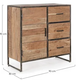 Bizzotto CREDENZA IN LEGNO 1 ANTA - ELMER