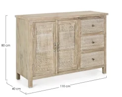 Discount Bizzotto CREDENZA IN LEGNO 2 ANTE - MAYRA