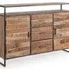 Clearance Bizzotto CREDENZA IN LEGNO 2 ANTE - ELMER