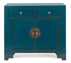 Clearance Bizzotto CREDENZA IN LEGNO BLU- JINAN
