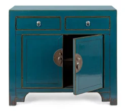 Clearance Bizzotto CREDENZA IN LEGNO BLU- JINAN