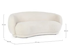 Online Bizzotto DIVANO EFFETTO BOUCLE' NATURALE - TECLA