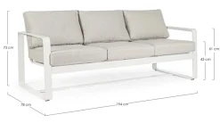 Bizzotto DIVANO IN ALLUMINIO BIANCO YK11 - MERRIGAN