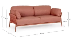 Clearance Bizzotto DIVANO IN ALLUMINIO SIERRA QS21 - PARDIS