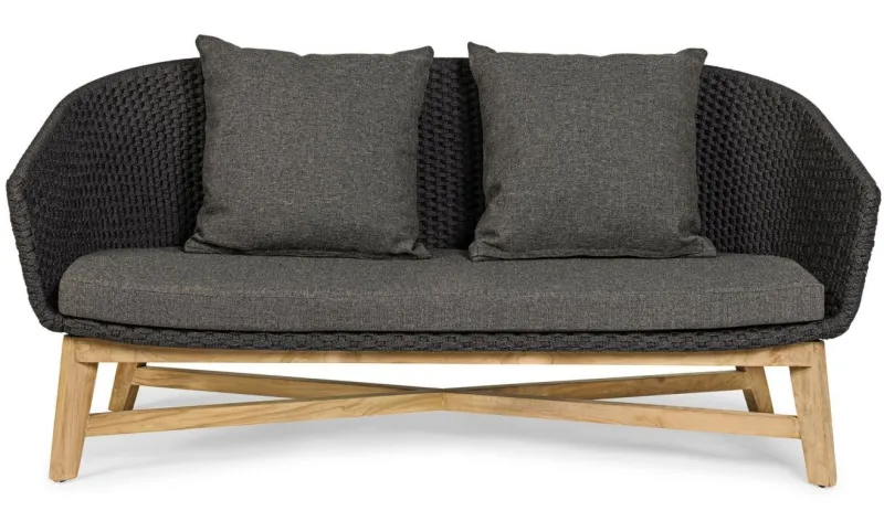 Bizzotto DIVANO IN CORDA PER ESTERNO ANTRACITE- COACHELLA