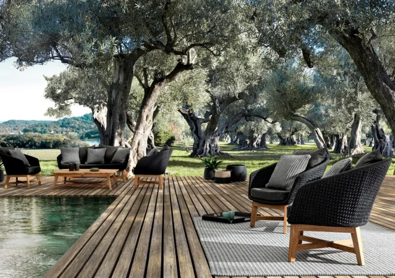 Bizzotto DIVANO IN CORDA PER ESTERNO ANTRACITE- COACHELLA