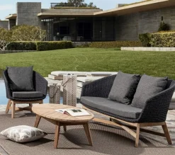 Bizzotto DIVANO IN CORDA PER ESTERNO ANTRACITE- COACHELLA