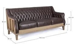 Discount Bizzotto DIVANO IN ECOPELLE - RAYMOND