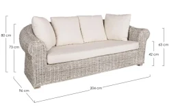 Clearance Bizzotto DIVANO IN FIBRE NATURALI - COBA