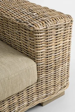 Clearance Bizzotto DIVANO IN FIBRE NATURALI 3 POSTI - LEANDRO