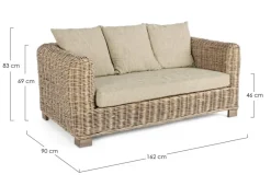 Hot Bizzotto DIVANO IN FIBRE NATURALI 2 POSTI - FORTALEZA