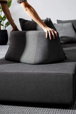 Online Bizzotto DIVANO IN TESSUTO PER ESTERNO ANTRACITE - PIPER