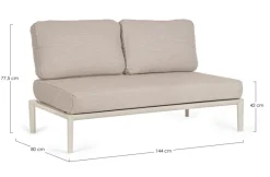 Hot Bizzotto DIVANO 2P MODULARE C-C GERALD PELICAN