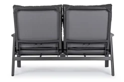 Clearance Bizzotto DIVANO RECLINABILE IN ALLUMINIO ANTRACITE JX55 - KLEDI