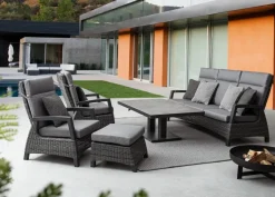 Clearance Bizzotto DIVANO RECLINABILE IN ALLUMINIO ANTRACITE JX55 - BRITTON