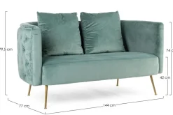 Bizzotto DIVANO SFODERABILE BLU - TENBURY