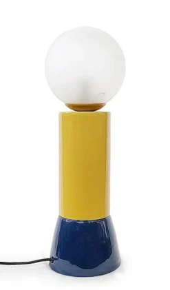 Discount Bizzotto LAMPADA TAV. MALTON SENAPE BLU H47