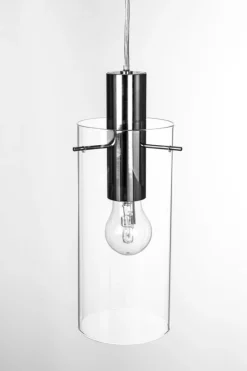 Clearance Bizzotto LAMPADARIO 1LUCE AGLOW TRASP-ARGENTO