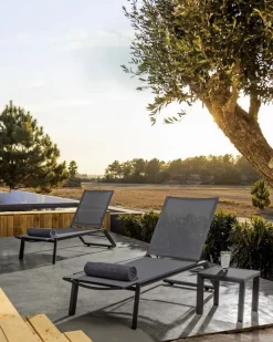 Sale Bizzotto LETTINO CON RUOTE IN ALLUMINIO ANTRACITE GK52 - CRUISE