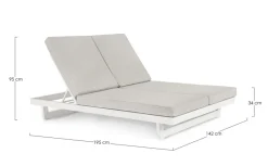 New Bizzotto LETTINO DOPPIO IN ALLUMINIO BIANCO WG20 - INFINITY