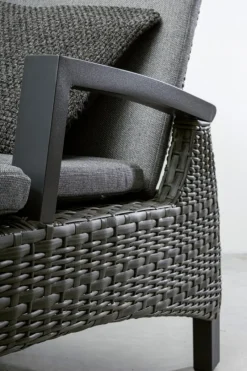 Bizzotto LETTINO RECLINABILE CON CUSCINI ANTRACITE JX55 - BRITTON