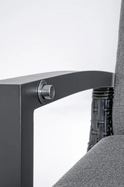 Bizzotto LETTINO RECLINABILE CON CUSCINI ANTRACITE JX55 - BRITTON