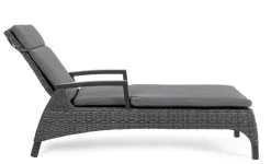 Bizzotto LETTINO RECLINABILE CON CUSCINI ANTRACITE JX55 - BRITTON