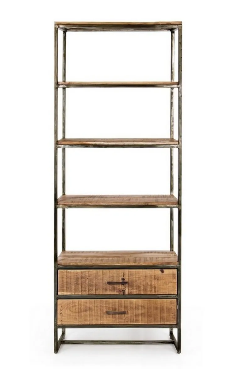 New Bizzotto LIBRERIA IN LEGNO 2 CASSETTI - ELMER