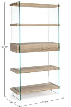 Discount Bizzotto LIBRERIA IN VETRO - KENYA