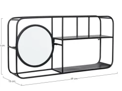 Bizzotto MENSOLA C-SPECCHIO NUCLEOS NERO