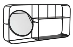 Bizzotto MENSOLA C-SPECCHIO NUCLEOS NERO