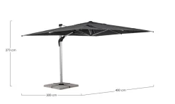 Online Bizzotto OMBRELLONE BRACCIO ARIES 3X4 ANOD-GRI T