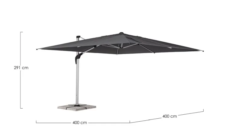 New Bizzotto OMBRELLONE BRACCIO ARIES 4X4 ANOD-GRI T