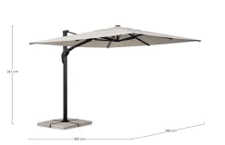 Discount Bizzotto OMBRELLONE BRACCIO ARIES 3X3 ANTR-NAT T