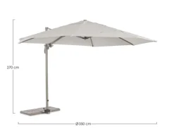 Clearance Bizzotto OMBRELLONE BRACCIO IN ALLUMINIO SABBIA - ORLAND